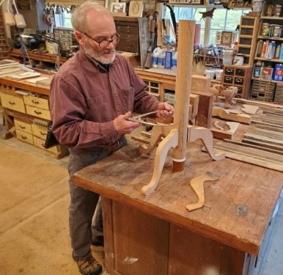 Tony Hall in his New Boston workshop