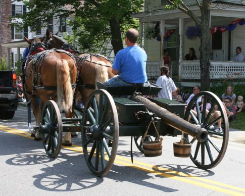 Molly Stark cannon in the 4th of July Parade