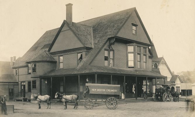 store with creamery cart