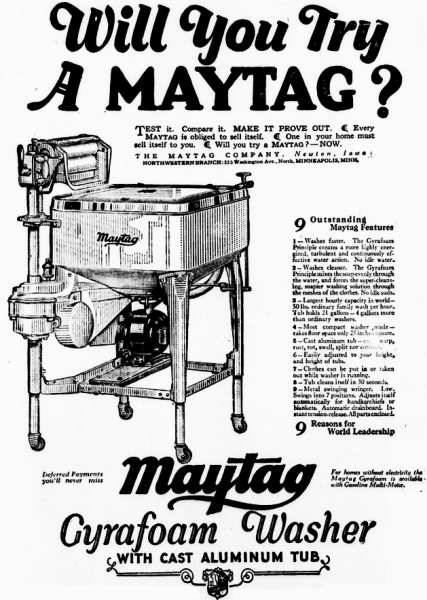 1925 Maytag ad