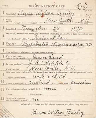 registration card